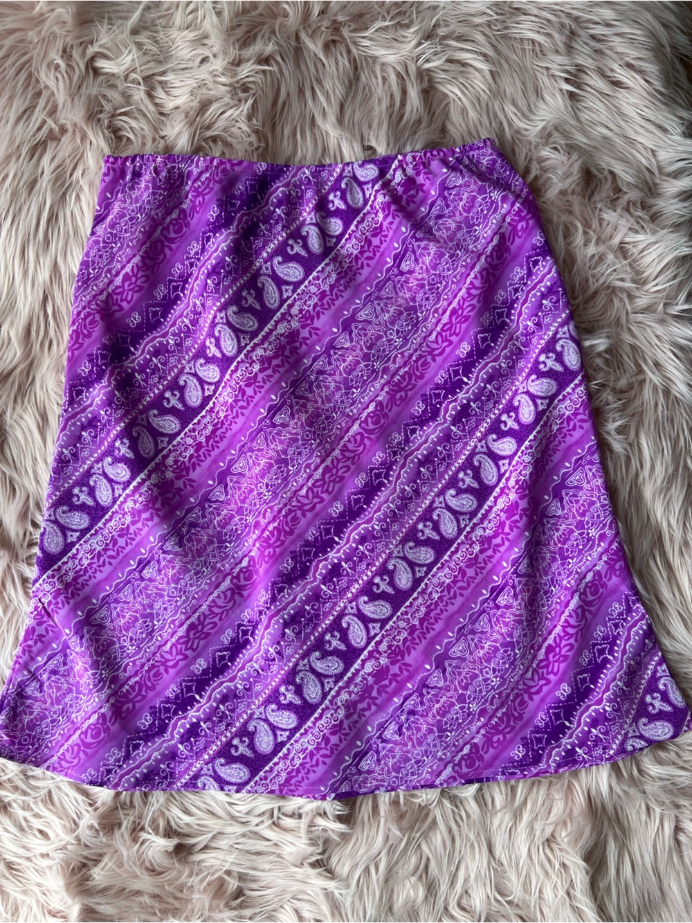Vintage Y2K Suzy Shier Purple Paisley Mini Skirt